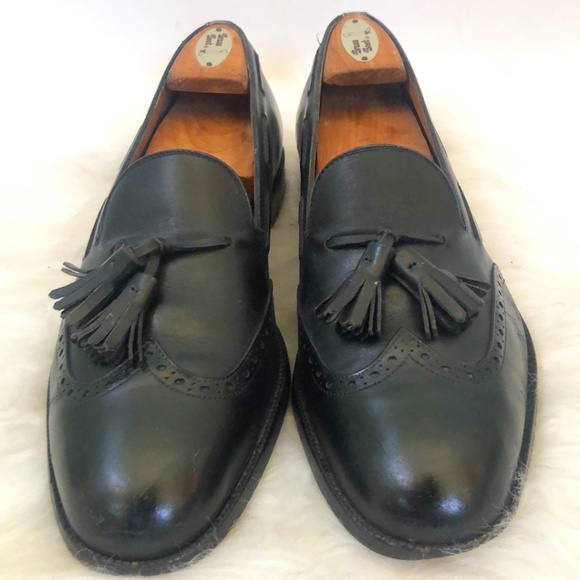 Salvatore Authentic Ferragamo Mens Black Wingtip Tassel Loafer Dress Shoes 9.5D main image 4